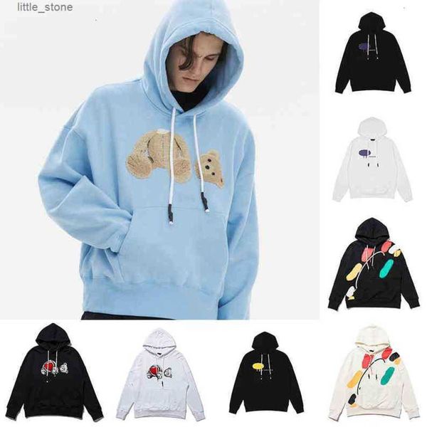 

hoodies sweatshirts mens women men's designers hoodie winter man palmes long sleeve men s womens bear luxurys hooded angles clothing cl, Black