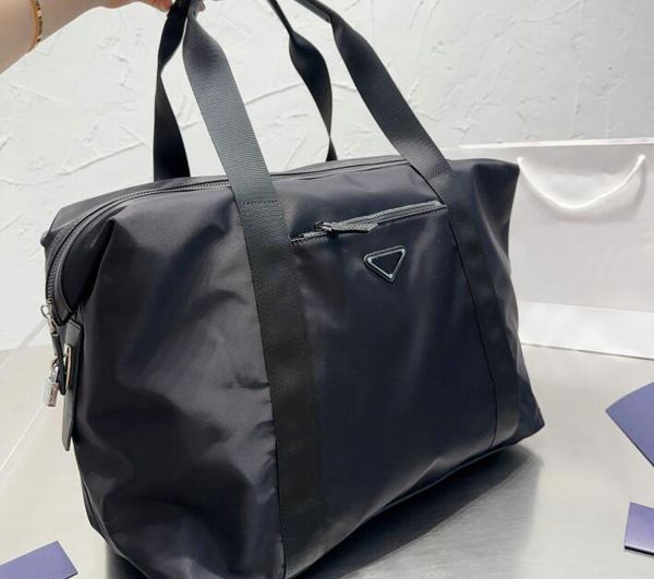 

luxury duffle bag black travel luggage for men women crossbody totes shoulder travelling bags nylon rain cloth duffel handbags