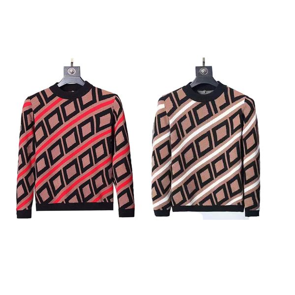 

designer mens sweater keep warm men sweaters women's letter round neck pullover long sleeve knitted bottoming, White;black