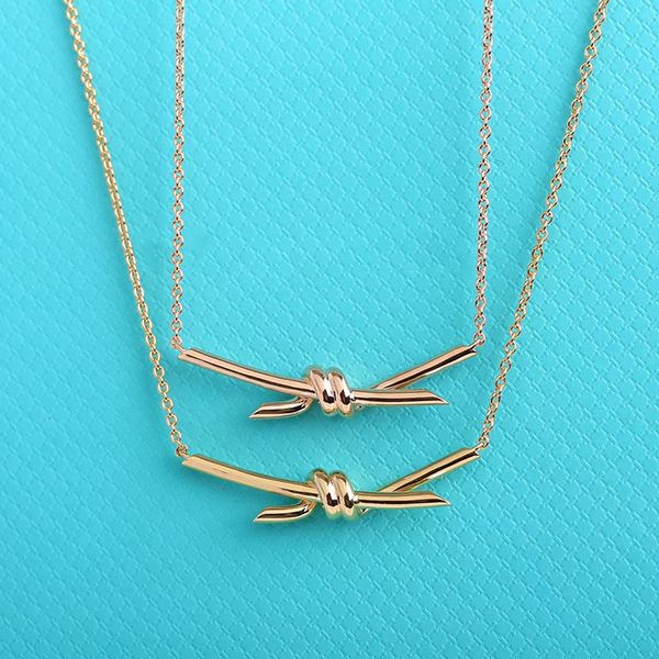 

womens knot drill necklace jewelry for women diamonds necklace complete brand as wedding christmas gift, Silver