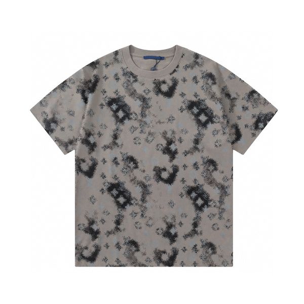 

2022ss spring and summer new shirt high grade cotton sweatshirts printing short pants sleeve round neck panel t-shirt size s-m-l-xl--xxxl, Black;brown