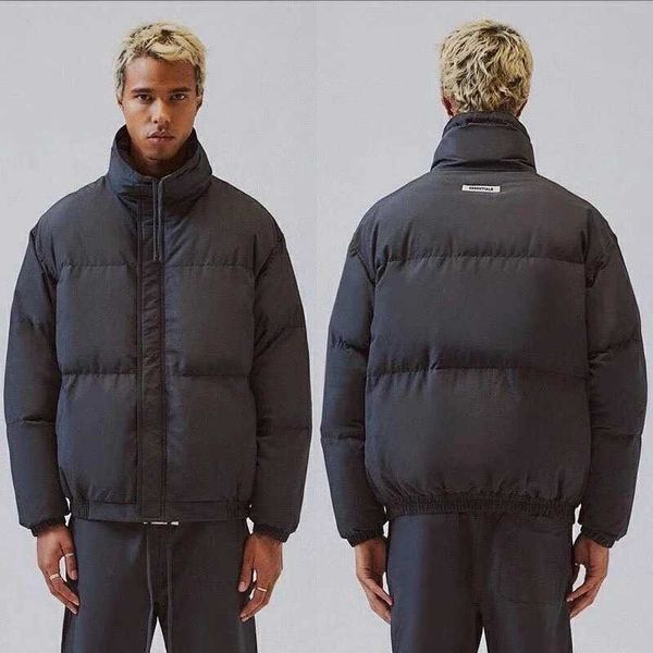 

luxury jacket autumn and winter new fashion brand double line high street loose laser dazzling color versatile down cotton clothes ess bread, Black;brown