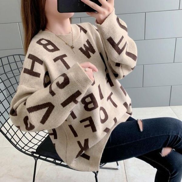

designer women sweater button up knit sweatshirt brand classic letters cardigan long sleeve oversize puff coat top, White;black