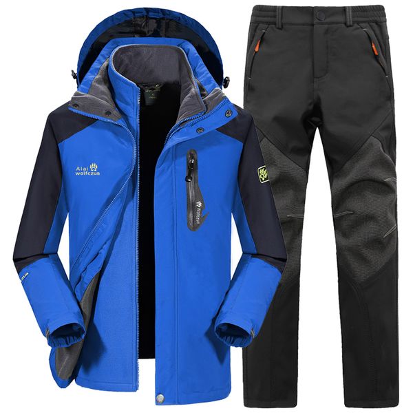 

skiing suits winter men and snowboarding sets fleece warm waterproof windproof jacket pant male outdoor 221203