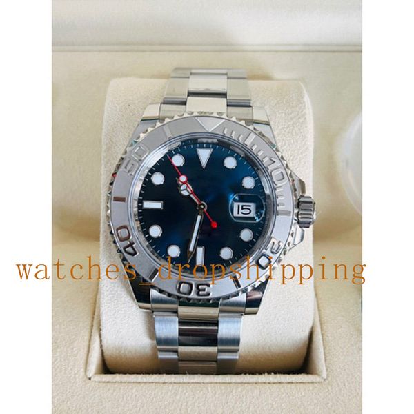 

classic mens watch 40mm ref.126622 blue dial automatic mechanical stainless steel platinum oyster bracelet date sapphire glass men's sp, Slivery;brown