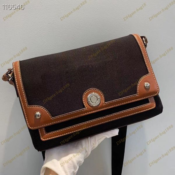 

classic style messenger bag fashion splice letter plaid canvas bag horizontal flap retro casual handbag large capacity one shoulder crossbod