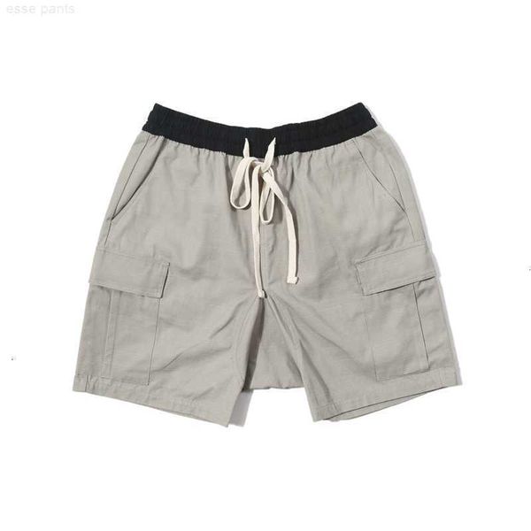 

casual sports pants bear of god essentials double thread justin bieber's same fog casual loose five point shorts fashionable sweatpants, Black