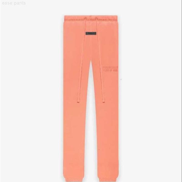 

casual sports pants fog essentials 22fw new thick flocked letter sports plush pants fashionable sweatpants, Black