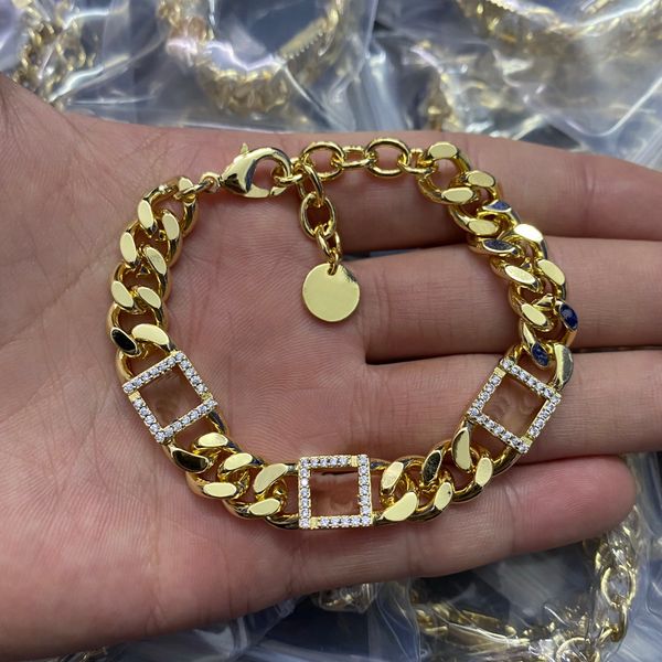 

designer men women bracelet cuff bangle double engraved letter f brass couple gothic punk hip-hop jewelry gifts fb5 --01, Black