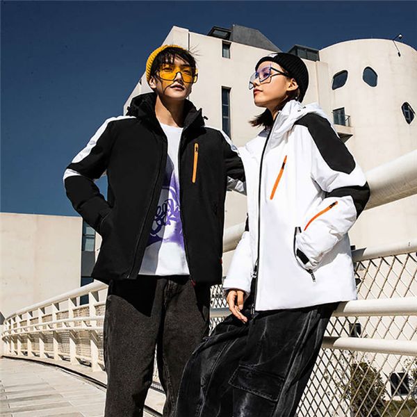 

women's down jacket new hooded warm loose jacket sports style coat, Black