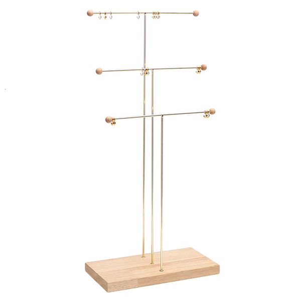 

jewelry stand metal 3 tier tablebracelet necklace organizer display tree holder 221205, Black