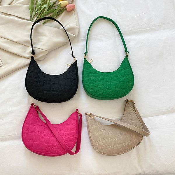 

evening bags fashion women handbag solid color casual mini underarm bag female green chain shoulder pouch ladies leather tote bag 221205