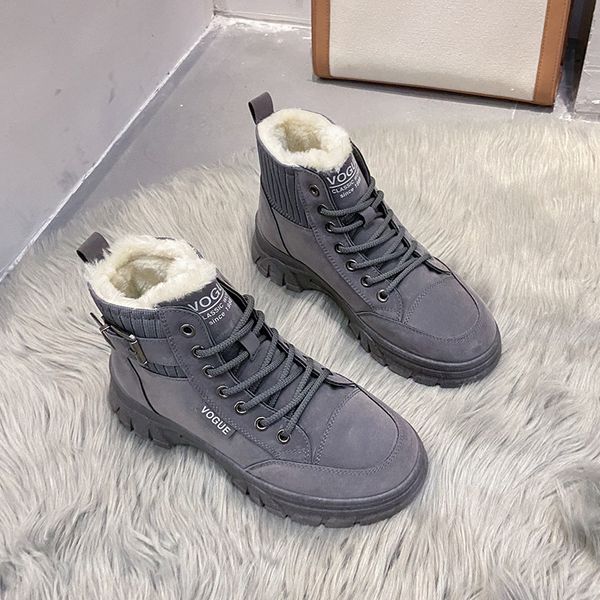 

2022 new snow boots women's winter women's shoes short tube warm keeping cotton shoes stuffed thickened shoes women's boots m, Black