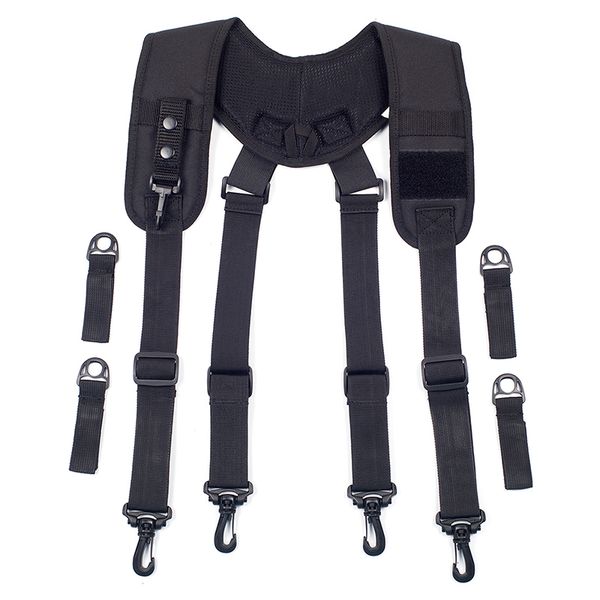 

suspenders outdoor adjustable equipage suspender x type tactics braces tactical suspenders men duty belt harness combat readiness strap bdxd, Black;white