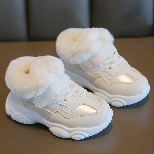

sneakers children boots boy s winter sport shoes fashion snow boots pink girls ankle fur girl footwear f10162 221205, Black;red