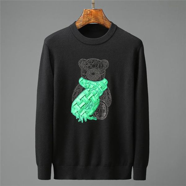 

2023 men's sweaters loose soft knitted pullovers designer luxury autumn winter mens womens high street outdoor coats 100% cotton multi, White;black