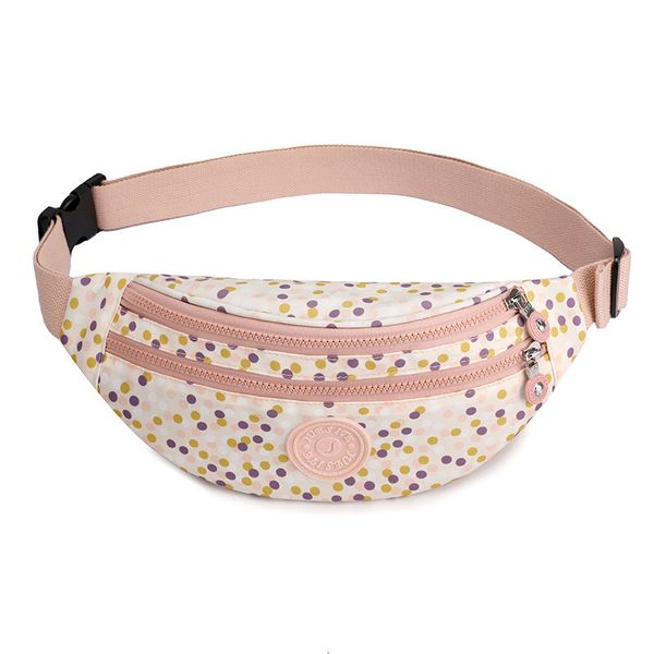 

waist bags fashion nylon for women polka dot belt bag korean style hip bum female purse ladies belly pouch phone coins 221203