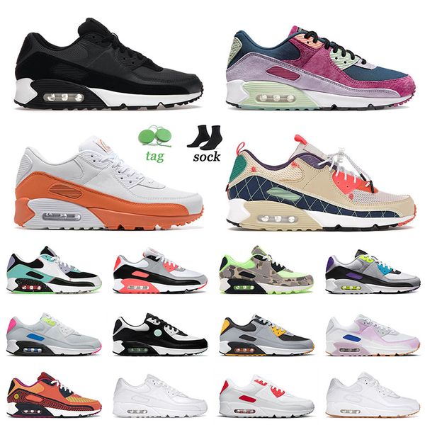 

fashion sports 90 running shoes light bordeaux orange white lucha libre be true for men women 90s sesame outdoor sneakers trainers big size, Black