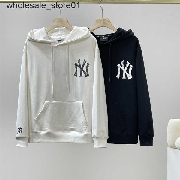 

men's hoodies designer sweatshirts winter new mlb hooded plush warm sweater casual warm streetwear hooded, Black