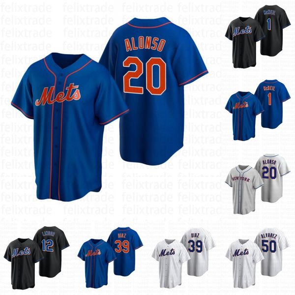 

pete alonso carlos correa 2022 all star jersey mets jeff mcneil starling marte edwin diaz francisco lindor robinson cano mike piazza james m, Blue;black