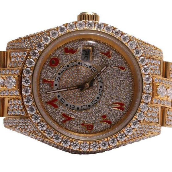

wristwatches iced out vvs1 diamond luxury watch handmade customize diamond mens watch manufacturer fine jewelry2u2f, Silver