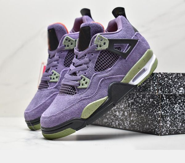 

highquality 4 canyon purple men basketball shoes anthracite orange 4s military black outdoor sneakers skateboard sports dh6927-111 with box