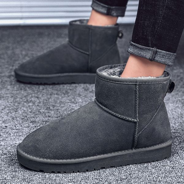

boots shoes for men woman ankle boots winter snow male sneakers fashion casual cotton couple size large 35-47 luxury 221205, Black