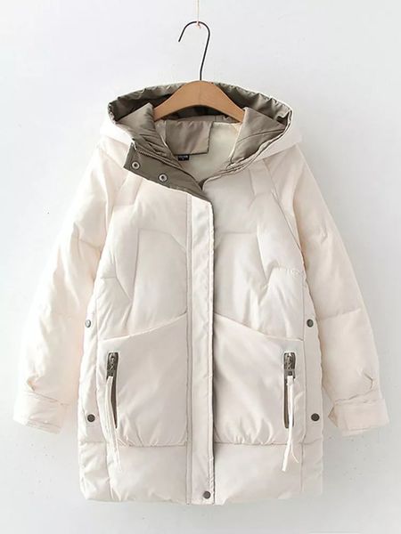 

women's down parkas winter thick hooded jacket cotton long warm padded parka for plus size 2xl coat 221205, Black