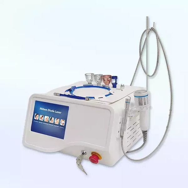 

home beauty instrument spider vein treatment machine 980nm diode laser vascular removal 2 in 1 physical pain relief equipment