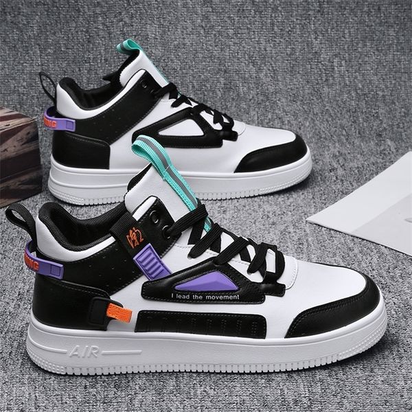 

dress shoes sneakers men casual vulcanize light springautumn designer lace-up breathable mixed colors flats 221203, Black