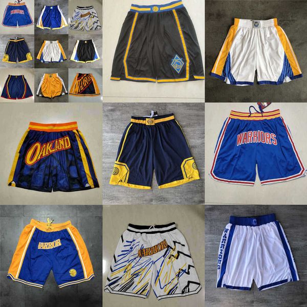 

golden state''warriors''men throwback basketball shorts pocket, Black