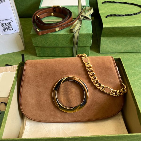 

blondie crossbody bag chain handbags nubuck leather messenger bags flip wallet two shoulder strap fashion letter real leather handbag purse