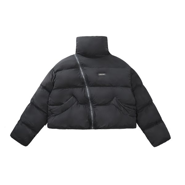 

women's down parkas standup collar padded jacket short winter korean version loose black thickened bread 221205