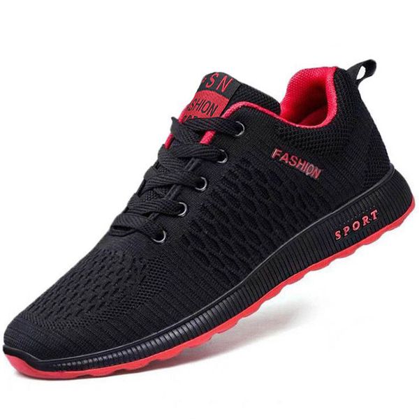 

mens running shoes black white breathable fashion mesh jogging comfortable soft men sport sneakers new 40-44