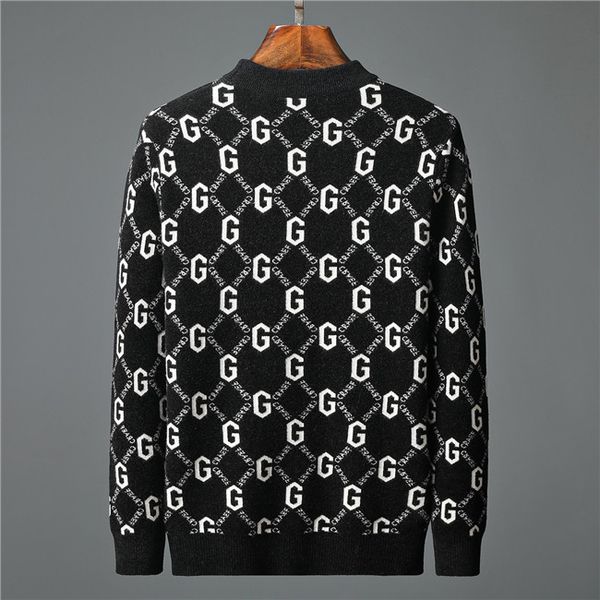 

man woman knit sweater crew neck long sleeve mens fashion designer letters printing autumn winter clothes slim fit pullovers men street wear, White;black