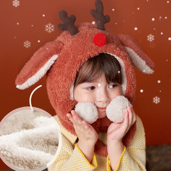 

caps hats kocotree kids winter hat cute lovely warm christmas cartoon soft yellow coral fleece baby toddler girls boys 221205