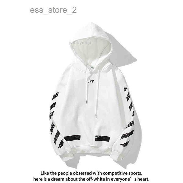 

offs men's hoodies sweatshirts 2022 %60 off style trendy fashion sweater painted arrow crow stripe loose hoodie and women's coatjq, Black