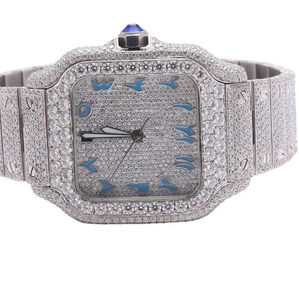 

wristwatches iced out labgrown handmade diamond mens watch customize diamond watch manufacturer fine jewelryp2zdti0c, Silver