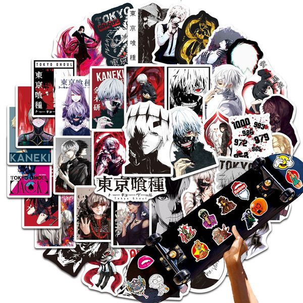 

50pcs animation sticker tokyo ghoul vinyl stickers pack for water bottle lapskateboard motorcycle waterproof decals