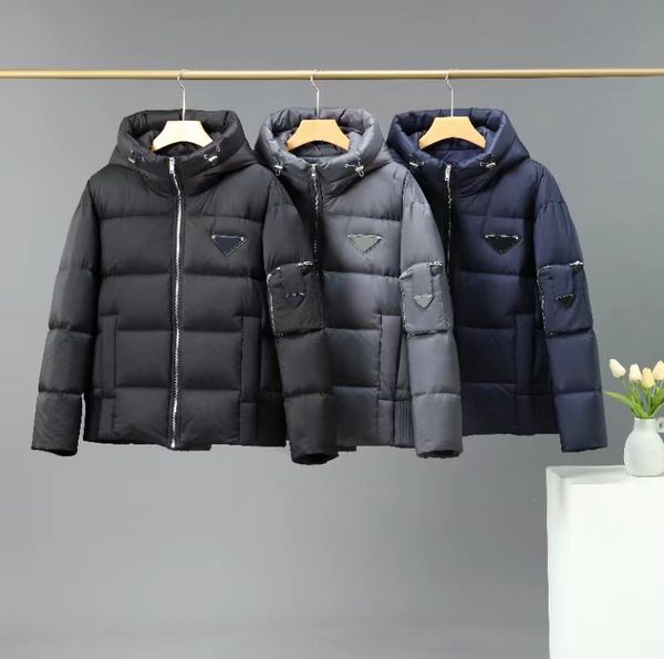 

famous designer mens down jacket technica label letter pocket shoulder coat hooded comfortable and warm jackets men clothing windproof water, Black