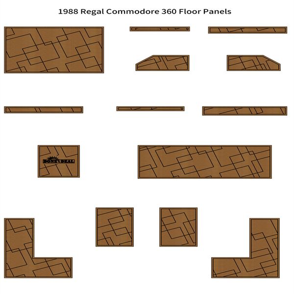 

1988 regal commodore 360 floor panels boat eva faux foam teak deck floor pad