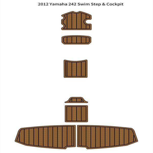 

2012 yamaha 242 swim platform cockpit pad boat eva foam faux teak deck floor mat