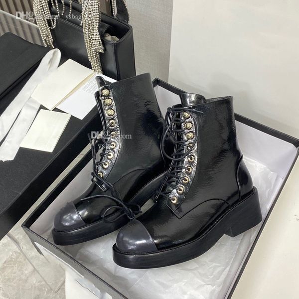 

designer boots fashion leather booties channel women winter ankle boot shoes letters woman hfdgbg, Black