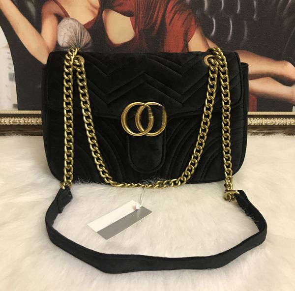 

designer bags women bag wallet velvet handbag cover shoulder crossbody bag lady luxury bags metal chain clutch flap totes bag thread purse f