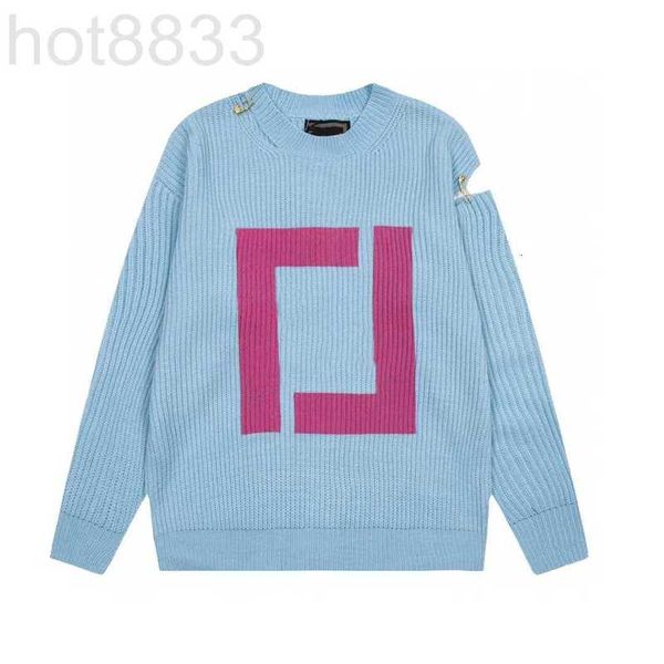 

men's sweaters designer autumn 2022 new jacquard letter and women's versatile knitted round neck sweater yhnj, White;black