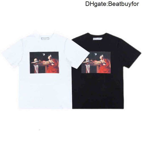 

ofs luxury t-shirt brand classic mens fashion t shirts loose offer cotton men women designers short sleeve letter oil paint tees hwx0, White;black