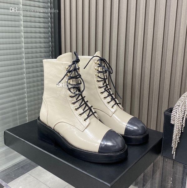 

ankle boots designer leather boot platform heel channel booties fashion women winter woman shoes ccity dfhcfbb, Black