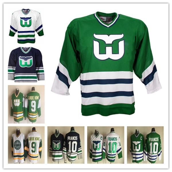 

custom vintage hartford whalers hockey jerseys any name any number 20 sebastian aho 2 glen wesley 49 victor rask 86 teuvo teravainen 27 faul, Black;red