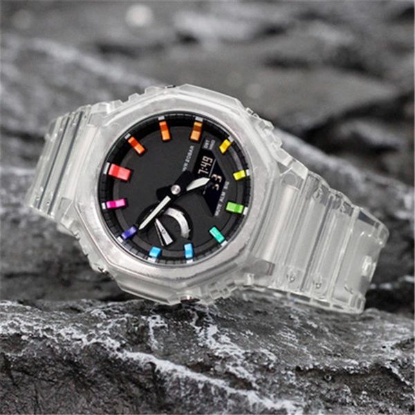 

new men's watch 2100 water proof clock outdoor sports electronics watches multifunction world time wristwatches232d, Slivery;brown