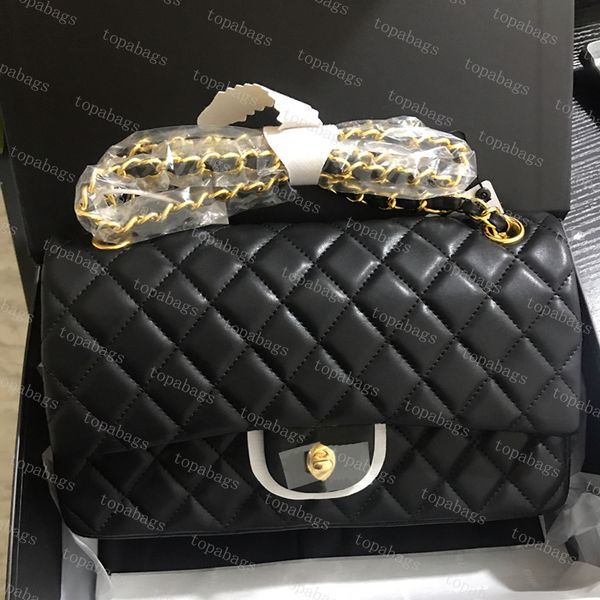 

cf designer bags lambskin real leather womens cross body shoulder channel bag classic chain and leather strap flap purse